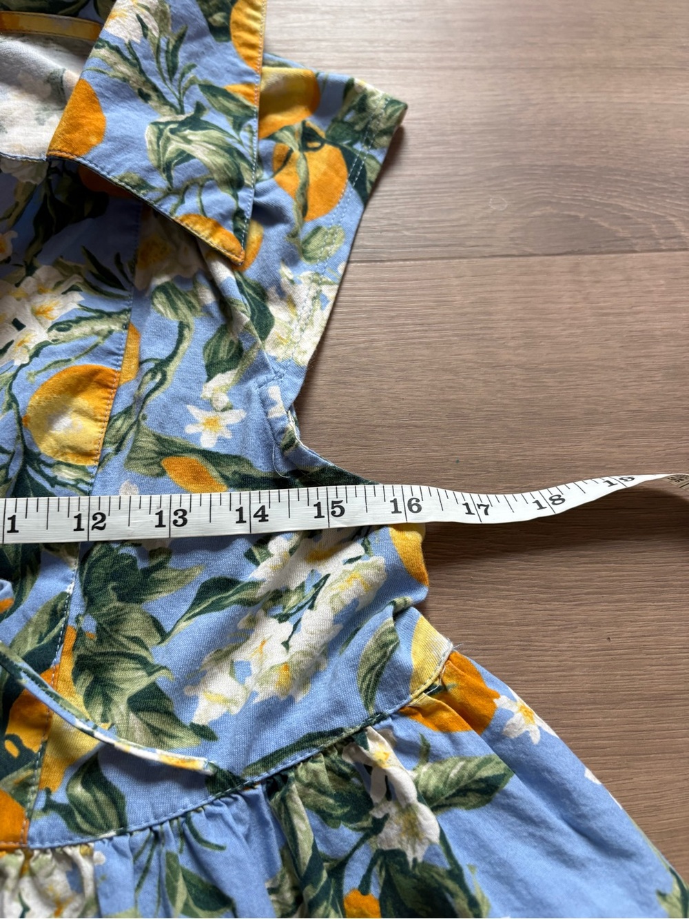 Maeve Lemon Print Peplum Top - Picture 5 of 7